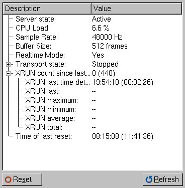 qjackctl status screenshot